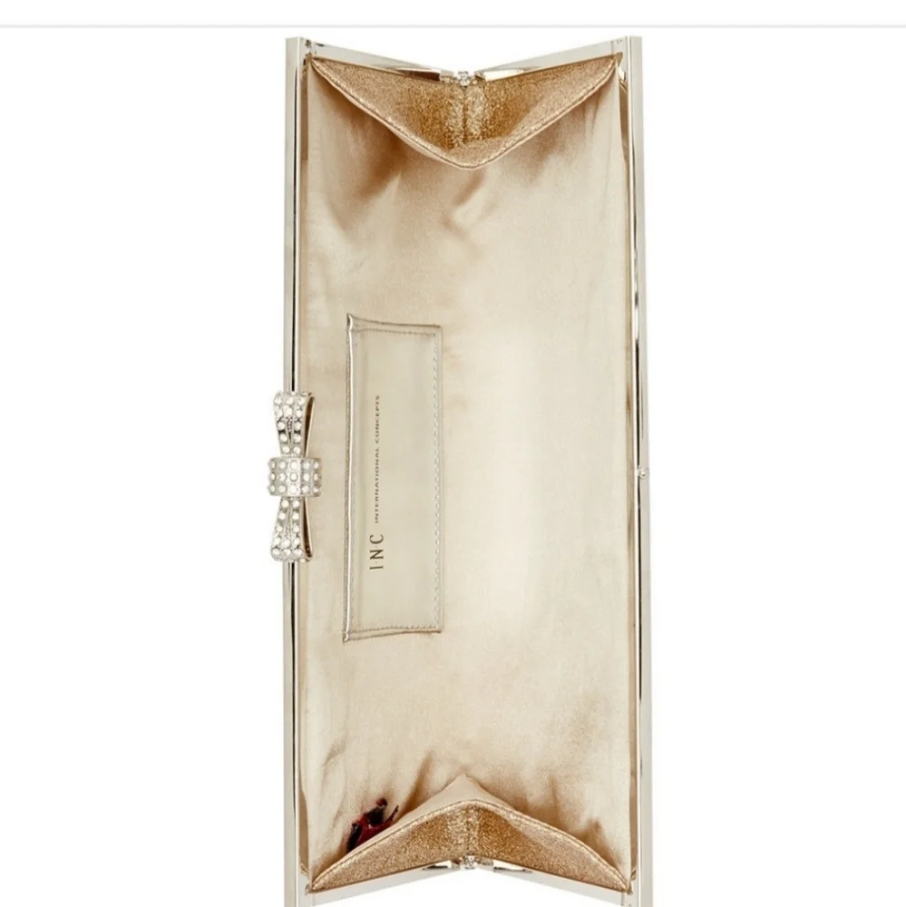 INC CAROLYN GLITTER CLUTCH NWT